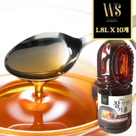 우성물산 참 진정한 기름 1.8L (참기름 60%)맛기름 향기름 대용량 업소 조미 10개입/박스
