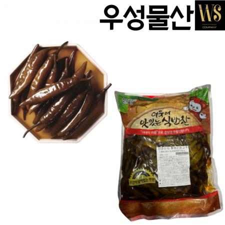 반찬단지 청양간장고추 4kg 장아찌 절임 업소용 대용량 매운고추장아찌 이미지