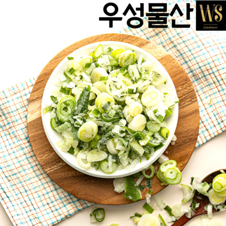 냉동야채 냉동 대파5mm 슬라이스 8kg 이미지