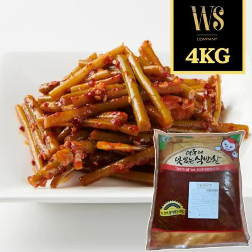 반찬단지 마늘쫑무침(양념) 4kg 대용량 업소용 식당반찬 이미지