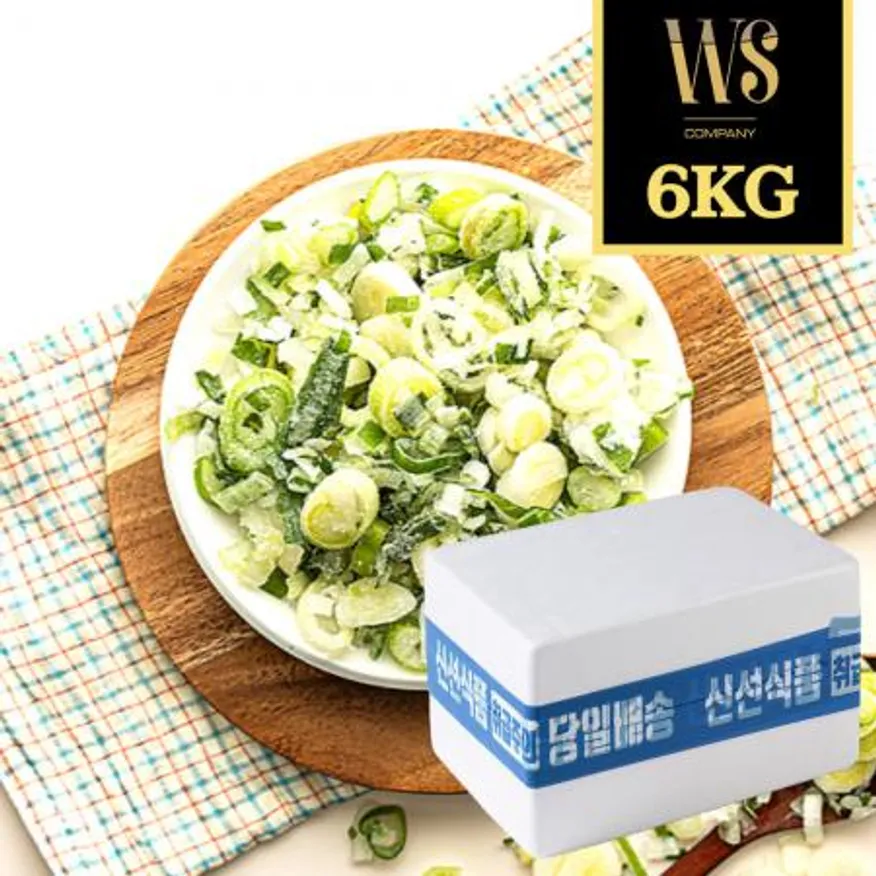 냉동야채 냉동 대파 5mm 슬라이스 6kg 이미지