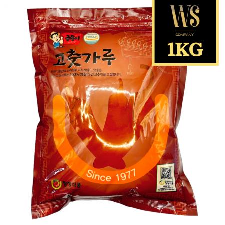 우성물산 보통매운맛 고운굵기 고춧가루 1kg 중국산 소스용 중식용