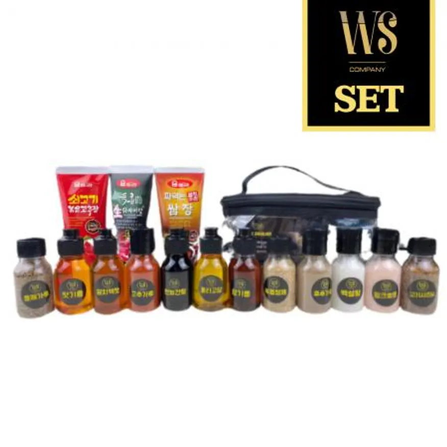캠핑 양념 통 세트 조미료 소스통 캠핑용조미료세트 C세트(각100g/양념15종+공병3개 세트) 이미지