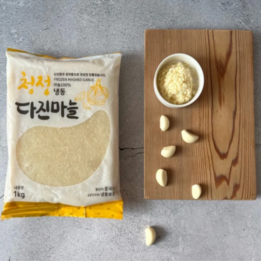 냉동다진마늘1kg 국내제조(아이스박스포장) 이미지