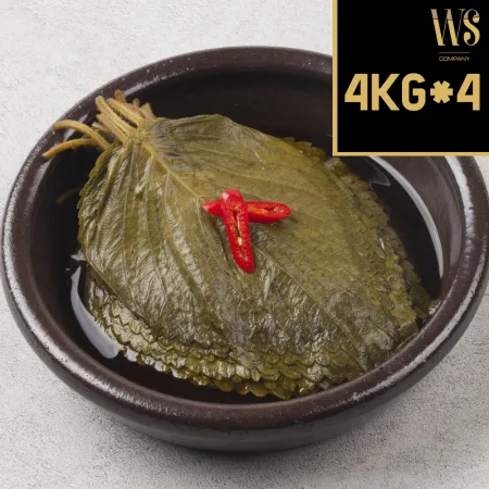 [그린이] 간장깻잎 4kgx4팩 대용량 업소용 기본박스