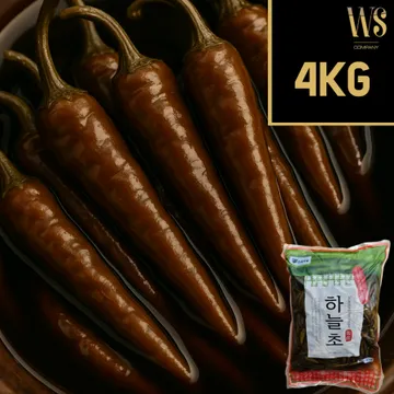 하늘초 고추지 4kg 박스포장 매운고추장아찌