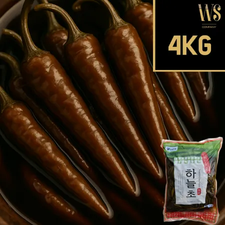 하늘초 고추지 4kg 박스포장 매운고추장아찌 