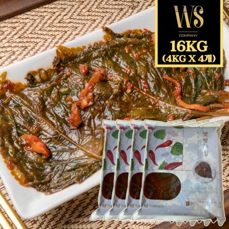 반찬단지 양념깻잎무침 4kg x 4팩 대용량 업소용