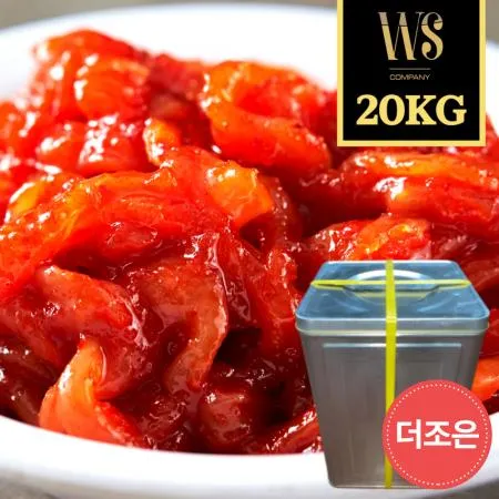 [더조은] 가성비 채썬 오징어젓갈 20kg [ 업소용 채쓴 오징어젓 대용량 ]