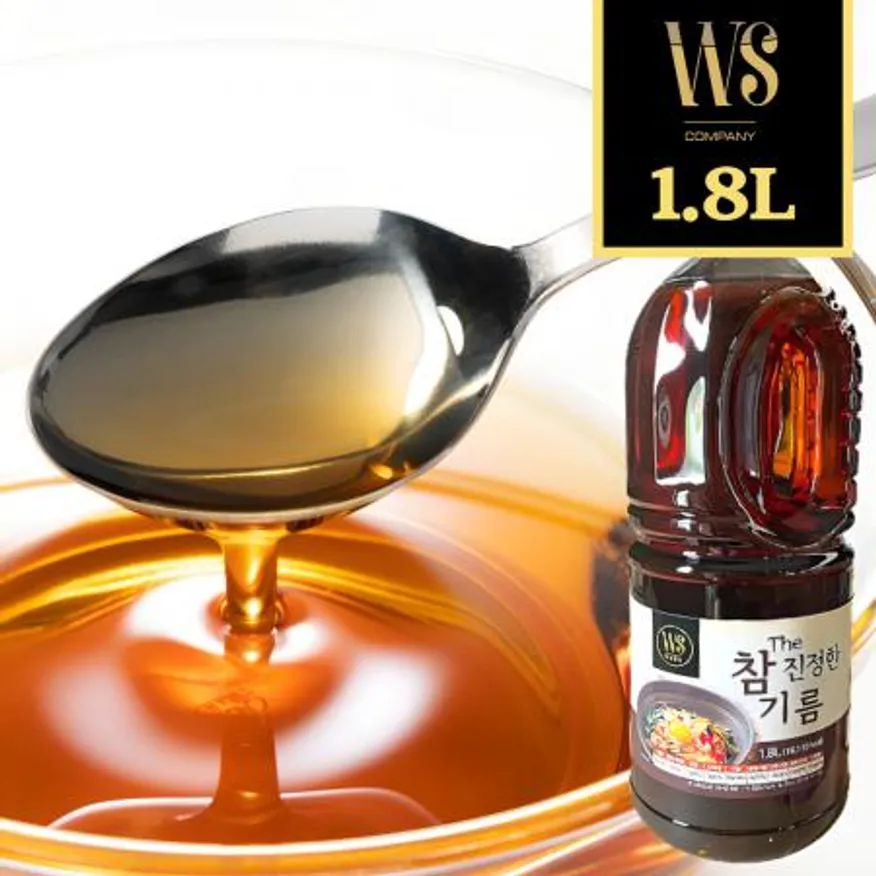 우성물산 참 진정한 기름 1.8L (참기름 60%)맛기름 향기름 대용량 업소 조미 1개입 이미지