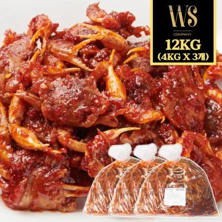 [반찬단지] 쌀게무침 4kg 3팩 총12kg 업소용 대용량 쌀게 방게 논게 반찬