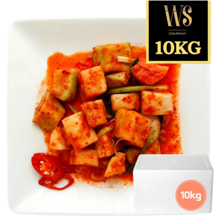 우성물산 맛있는 깍두기 10kg 대용량 아이스박스포장 이미지