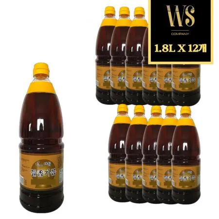 아침 들향기름 (들기름 50%) 1.8L, 12병 맛기름 향미유 들기름대용