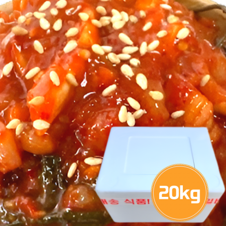 우성물산 중국산 오징어젓 무말랭이 20kg 아이스박스포장