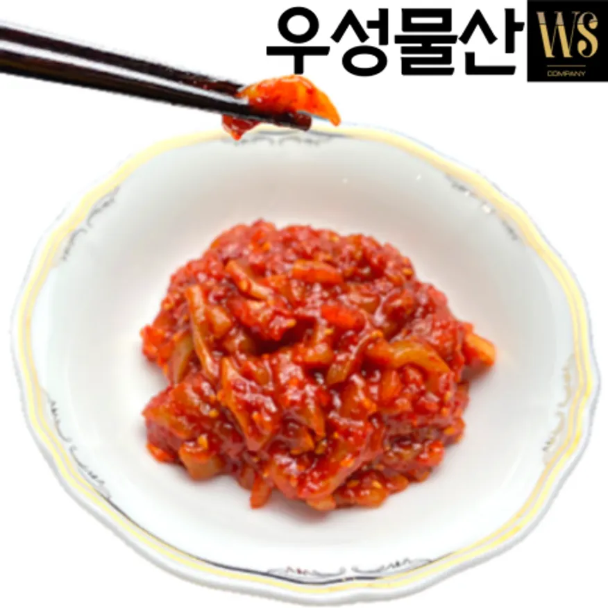 우성물산 업소용 3센치 오징어젓갈 10kg 박스포장 이미지