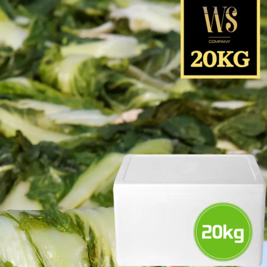 우성물산 냉동 삶은 배추우거지 20kg 아이스박스포장 이미지