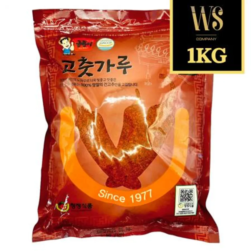 우성물산 보통매운맛 중간굵기 고춧가루 1kg 중국산 한식용 이미지