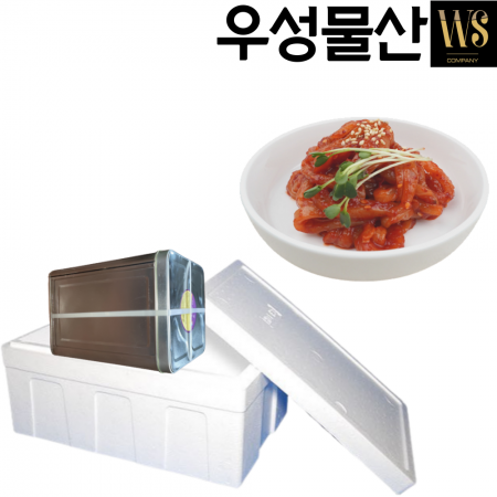 우성물산 업소용 최상급 채쓴 오징어젓갈 20kg 스티로폼포장 이미지