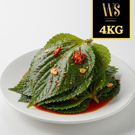 [그린이] 생양념깻잎 4kg 아이스박스포장 업소용 가정용 대용량
