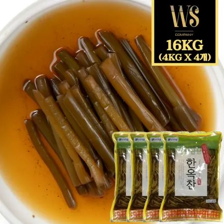 [옛한옥] 간장마늘쫑지 4kg x 4팩 총16kg 업소용 대용량 박스포장