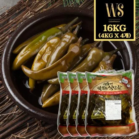 반찬단지 청양간장고추 4kg x 4팩 대용량 업소용