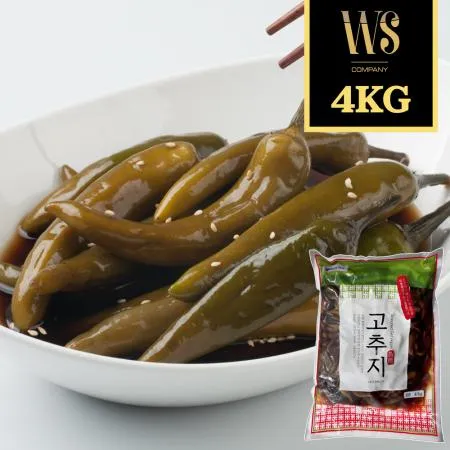 [옛한옥] 간장고추지 4kg [ 간장고추 고추지 업소용 대용량 ]