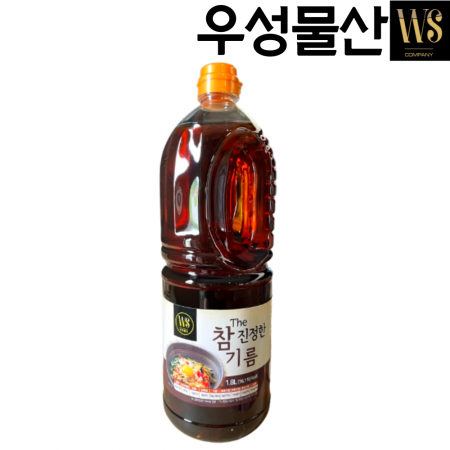 우성물산 참 진정한 기름 1.8L (참기름 60%)맛기름 향기름 대용량 업소 조미 1개입 이미지