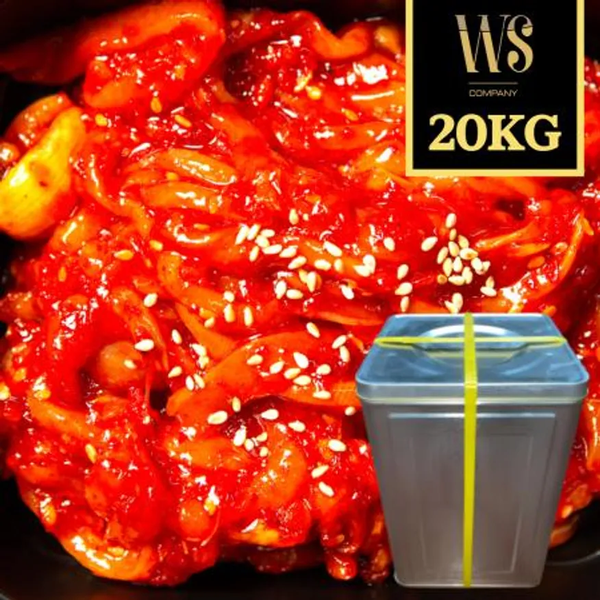 Y인기)채썬오징어젓갈20kg(캔포장)+항아리 무말랭이16kg(박스포장) 이미지