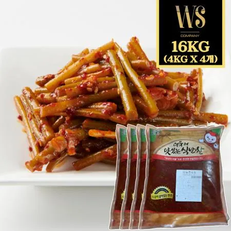 반찬단지 마늘쫑무침(양념) 4kg x 4팩 대용량 업소용 식당반찬 이미지