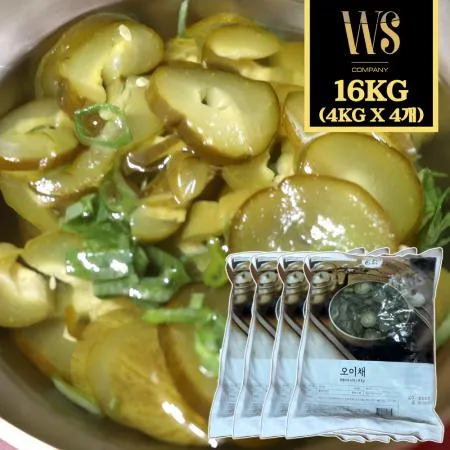 반찬단지 오이채 4kg x 4팩 대용량 업소용