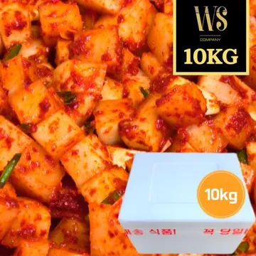 국내제조 달큰한맛 미니깍두기 10kg (기본아이스박스포장)