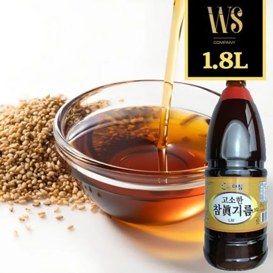 고소한 참진기름(참기름 40%) 1.8L, 1병 맛기름 향미유 참기름대용 이미지