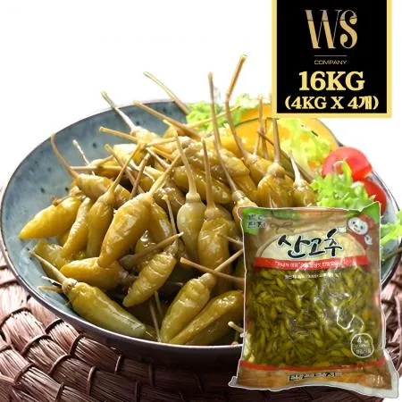 [반찬단지] 산고추 4kg x 4팩 [ 대용량 업소용 ]