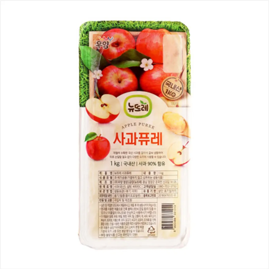 뉴뜨레 냉동 사과 퓨레 1kg(국내산) 이미지