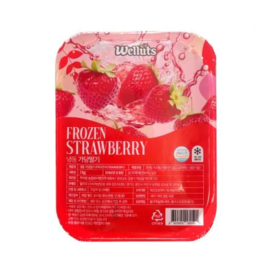 웰루츠 국산 냉동 가당딸기 슬라이스 1kg 이미지