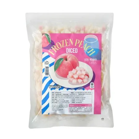 웰루츠 국내산 냉동 백도 복숭아 다이스 1kg