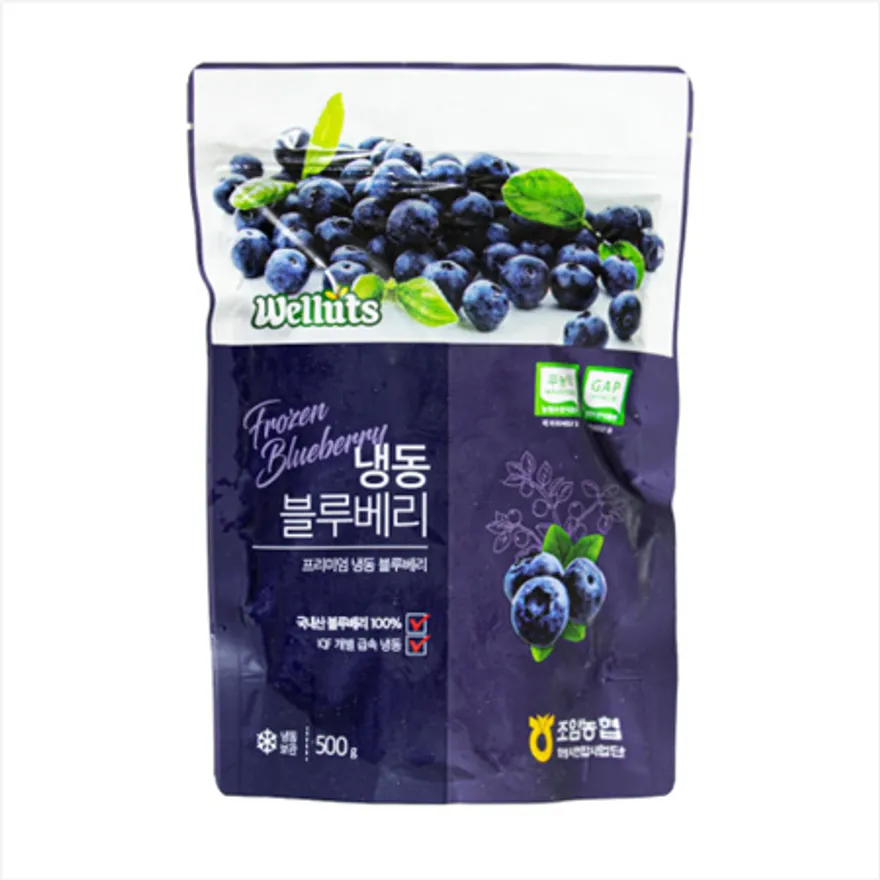 웰루츠 국내산 무농약 냉동 블루베리 500g 이미지