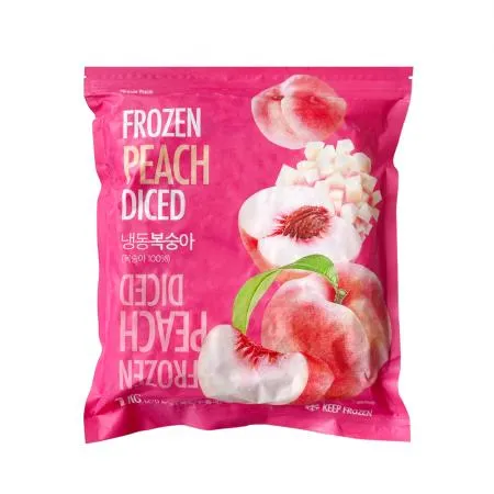 웰루츠 냉동 백도 복숭아 다이스 1kg(중국산)