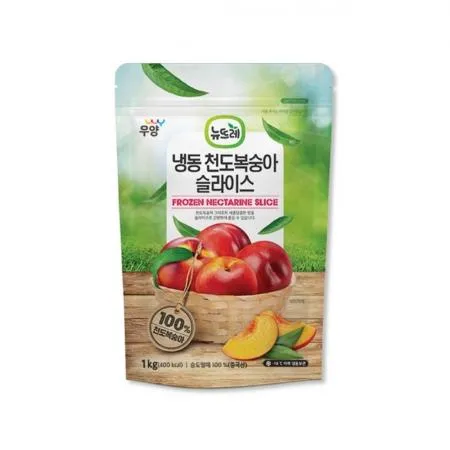 뉴뜨레 냉동 천도복숭아 슬라이스 1kg(중국산)