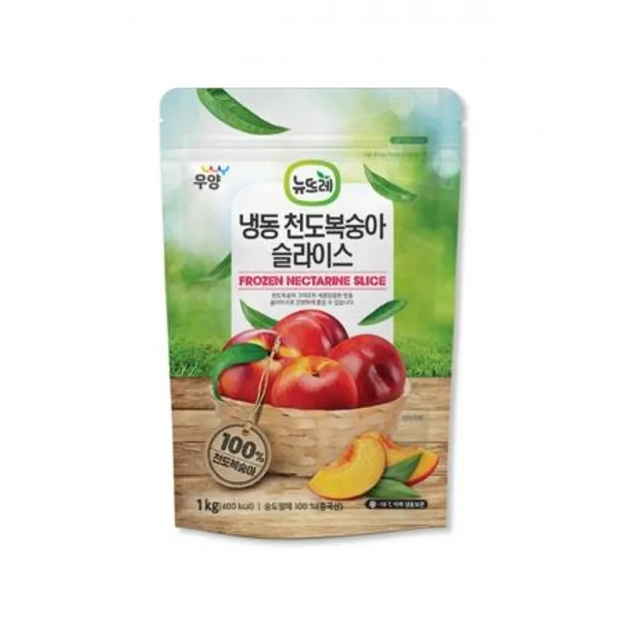 뉴뜨레 냉동 천도복숭아 슬라이스 1kg(중국산) 이미지