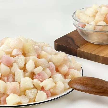 웰루츠 국내산 냉동 백도 복숭아 다이스 1kg 이미지