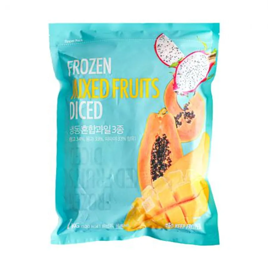 웰루츠 냉동 혼합과일 3종 1kg(망고,용과,파파야) 이미지