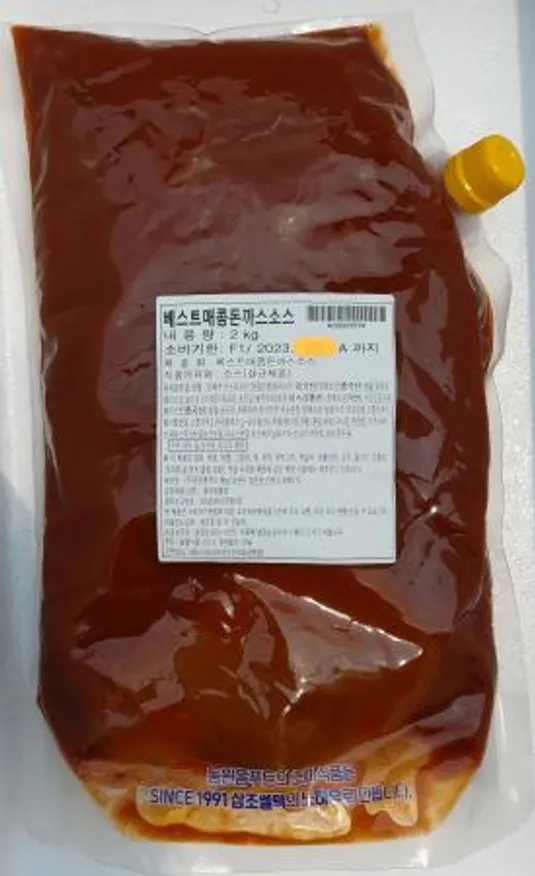 베스트 매콤돈까스소스 2kg 냉장 업소용 급식용 단체 베스트푸드 이미지