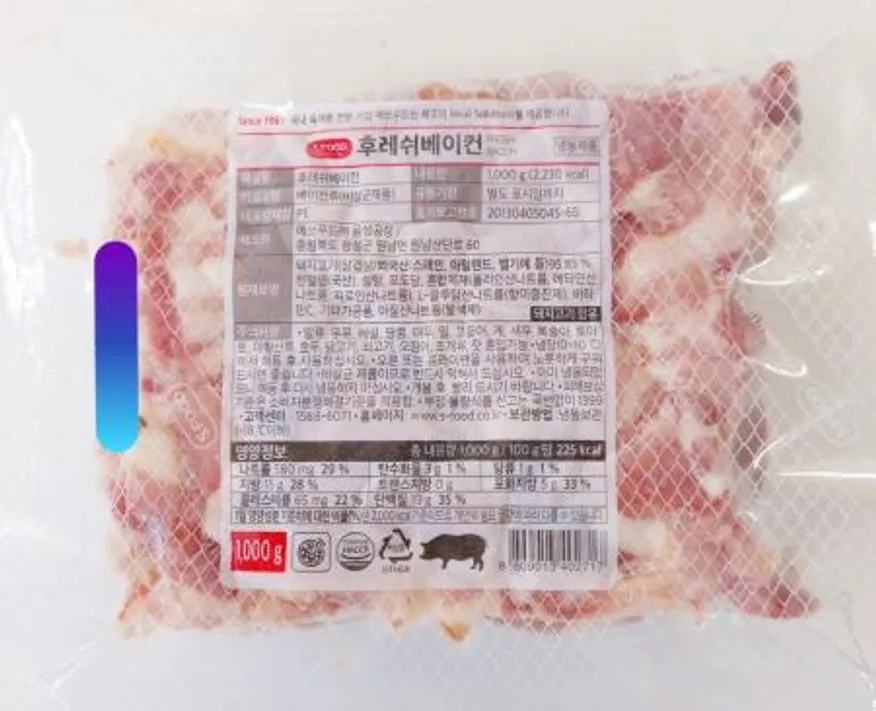 에스푸드 후레쉬베이컨파지 GP 1KG 삼겹살 냉동 베스트푸드 아이스박스+팩(무료) 이미지