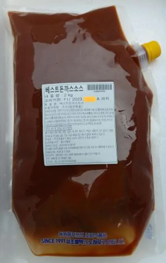베스트 돈까스소스 2kg 냉장 업소용 급식(약간 매운맛) 베스트 이미지