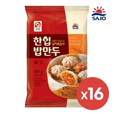 한입밥만두 김치볶음맛 180g 16팩 이미지