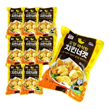 바삭킹 치킨너겟 1kg 9봉 이미지