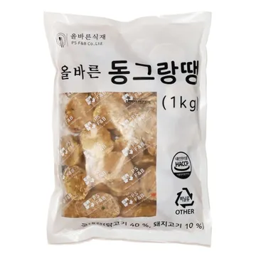 올바른식재 동그랑땡 1kg 국산 돈육 계육
