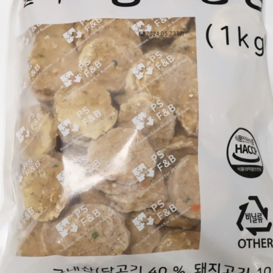 올바른식재 동그랑땡 1kg 국산 돈육 계육 이미지