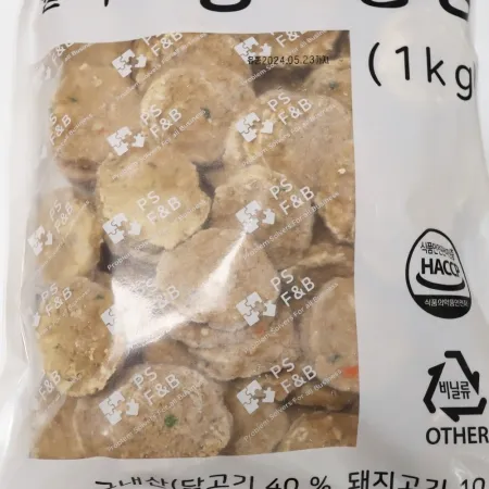 올바른식재 동그랑땡 1kg 국산 돈육 계육 이미지